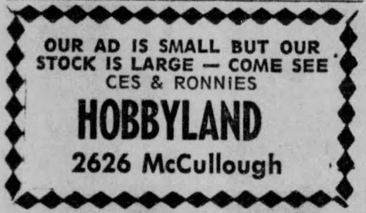 File:Ces and Ronnies Hobbyland San Antonio Express Fri Jul 17 1970 .jpg