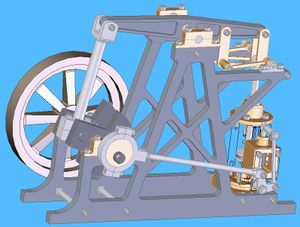 Beam engine modeled in Solid Works by Don Althouse