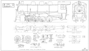 Erection drawing for 0-8-0 Caribou
