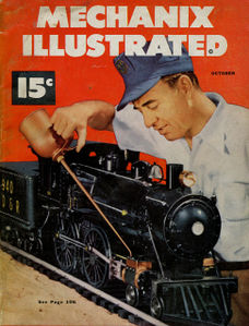 Mechanix Illustrated October 1951 cover, featuring Harold Rector and his version of NYC 999.