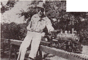 Don Lundell, running his father's engine at Waterloo.