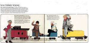 The 1972 Neiman Marcus Christmas Catalog featured a complete 7.5 inch scale train set from Texas Railway Supply Inc.