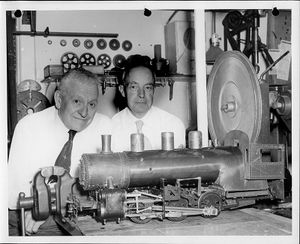Bill Leggett Sr. shows the progress on No. 37 to his good friend Carl Purinton - Feb 1954.
