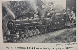 An American 4-8-4 Northern in 7-1/4 inch gauge built from Henry Greenly's Hudson/Northern plans.
