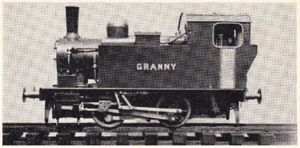 3/4 inch scale live steamer "Granny" by Charles A. Purinton of Marblehead, Mass. From Railroad Model Craftsman, October 1949.