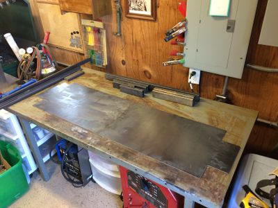 Laying out the base and other parts for the Kitsap Live Steamers caboose kit. Photo by Daris A Nevil, April 2015.