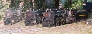 Lindy Knight liked Pennsy locomotives. Here they are. Two K6's and a K4. Photo provided by Ken Shattock.