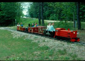 Atkinson Railroad at the US-31 location in Interlochen, Michigan, 19 June 1992.