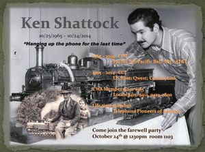 Kenneth Shattock retired from the telephone company after more than 50 years.