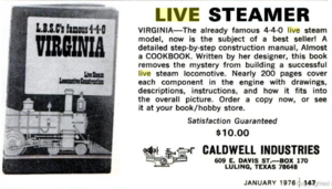 Caldwell Industries advertisement in Popular Science, January 1976.