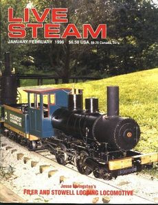 Filer and Stowell 0-4-0 on the cover of Live Steam Magazine.