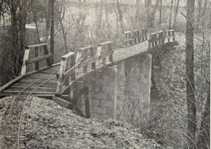 Trestle #2 spanning a ravine southwest of Midway Siding.