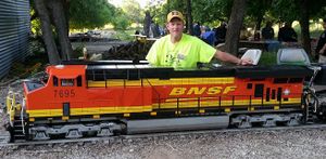 Scott Weatherford at the Comanche & Indian Gap Railroad Spring 2015 meet. Photo by Danny Click.