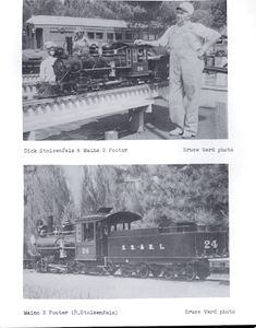 Richard Stolzenfels with his Maine 2 Footer at the Los Angeles Live Steamers hosted BLS Meet, 1975.