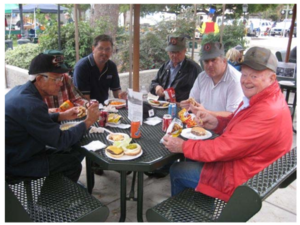 Los Angeles Fall Meet, November 2008. Left to right: Bill Maggio, Tim Getscher, Mike Getscher, Duane Simpson, Ted Rhodes, Bill Connor, from LALS "Engine Booster", Nov 2008 Vol XLIII, No XI