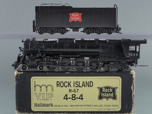 A brass model of the Chicago, Rock Island and Pacific class R67b