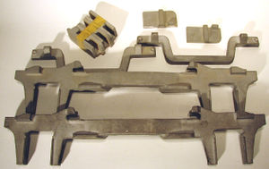 AAR Type B frames cast in sections.