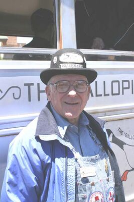 Fred Springer’s volunteer work for the Friends of the Cumbres & Toltec, beginning after he retired, involved a Goose, which he caught on film. He was rear brakeman on Goose No. 5 when it started operating out of Chama, N.M., beginning in 1998.