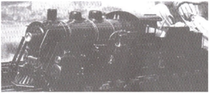 Shot taken at the Danvers MA track around 1947 with Bill Van Brocklin himself as engineer. Pat Fahey notes that the loco was rebuilt twice; 4 ½” boiler, Baker gear. Photo taken from Purinton’s Live Steam of Years Gone By, pg. 100. This is Bill's second locomotive, and the first built in 3/4 inch scale.