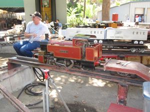 This 0-4-2 was built for the composer David Rose, now owned by Richard Farmer. Photo taken at Los Angeles Live Steamers Small Scales Meet, July 2015, by Andy R, from Chaski.org