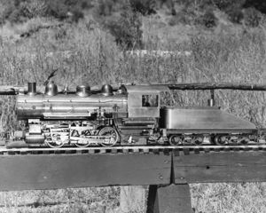Walter's completed 1" scale, SP 0-6-0 switch engine. Photo provided by Ken Shattock.