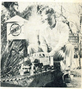 Harry Dixon's column photo from The Miniature Locomotive, 1953.