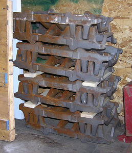 Alco AAR Type B truck frames in 1-1/2 inch scale cast in ductile iron.