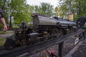 Lindy Knight's Big Boy on the service siding at Montreal, just before the rain came.