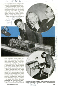 Same photo as it appeared in Popular Mechanics article entitled "Cashing In On Hobbies", by Dave Elman, September 1940, page 349.
