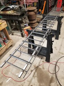 Completed track panel jig.