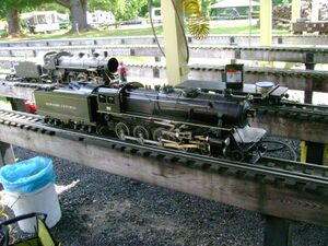 No 22 at Pioneer Valley Live Steamers meet, June 2022. Photo by Pat Fahey.