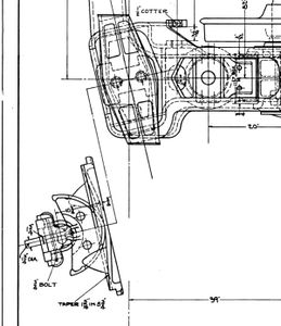 Attached is a portion of the trailer truck arrangement drawing for a UP Big Boy. You can see the way the prototype rocker, rocker seat and bearing, and the rocker plate (which is mounted on the bottom of the frame cradle) were designed. Notice the "teeth" (or "toes") at the bottom of the rocker plate.