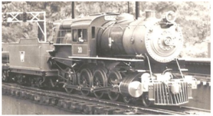 No. 20 - A 4-8-0 locomotive built by Van Brocklin, which is a departure from his other designs: Camelback, wheel arrangement, inclined cylinders.