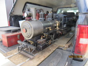 Marty Knox's Allen 0-4-0 Prototype, completed and ready to run.